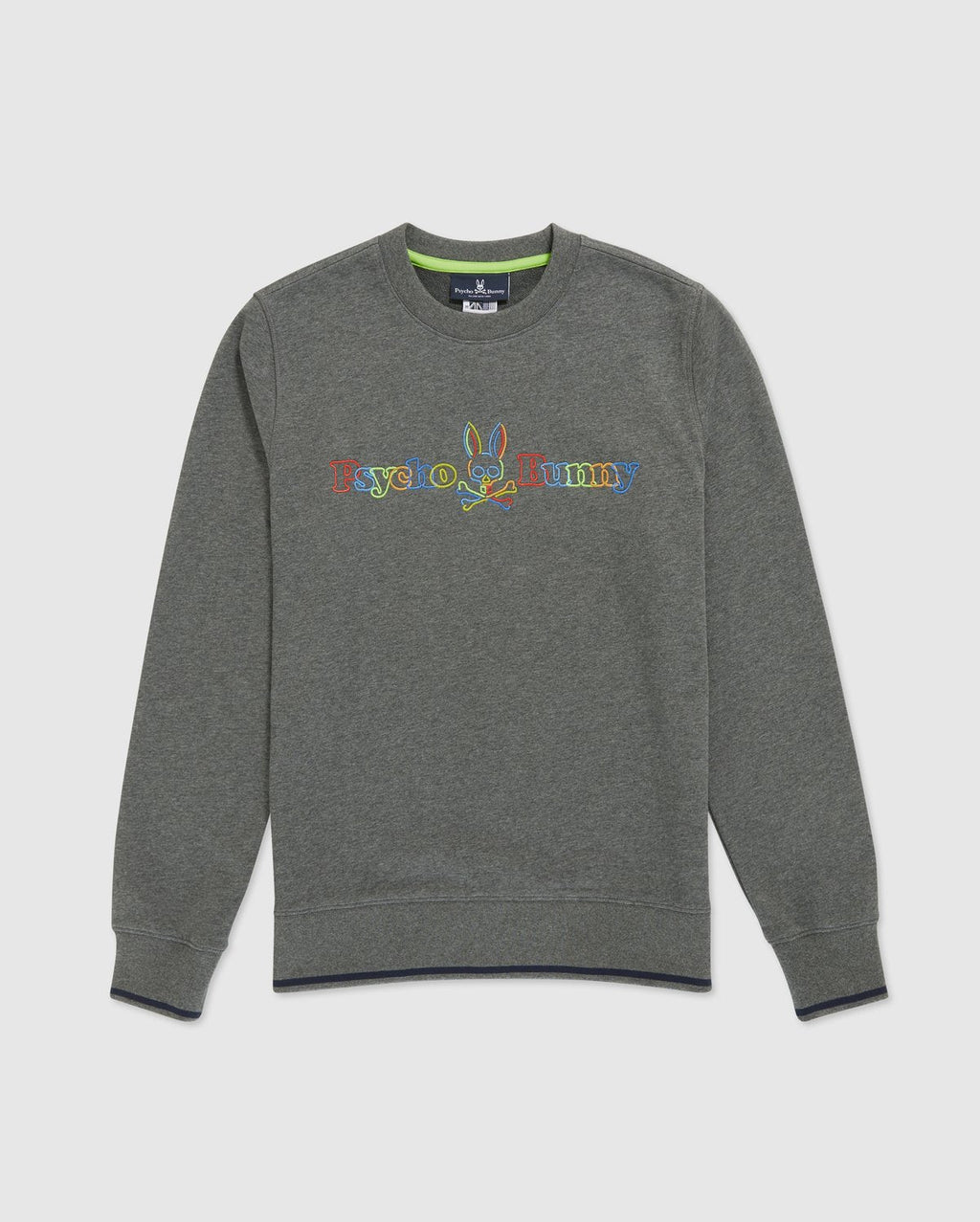 Psycho bunny (men’s heather grey Barbon neon glow sweatshirt)