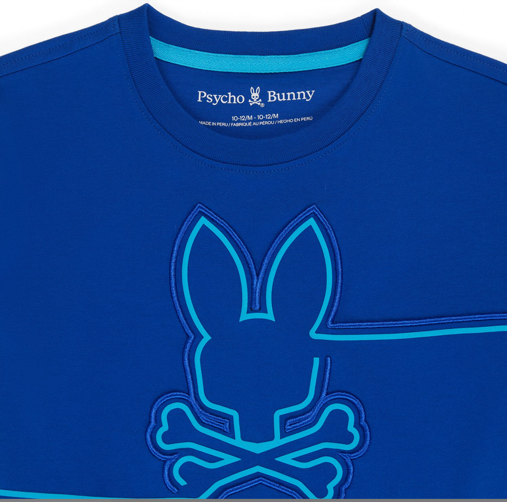 psycho bunny (kids surf chester embroidered graphic t-shirt)