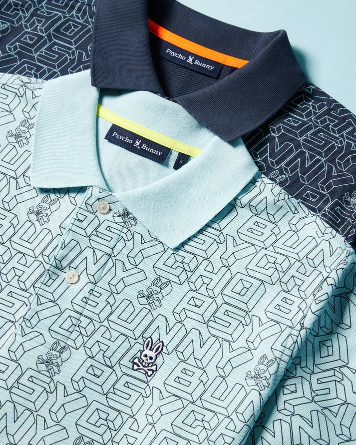 Psycho bunny (Men's seafoam dayton fashion jacquard polo)
