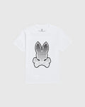 Psycho bunny (kids white strype grahpic t-shirt)