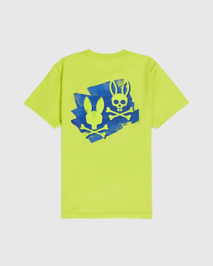 Psycho Bunny (Men's Acid Lime Dolton Back Graphic Tee)