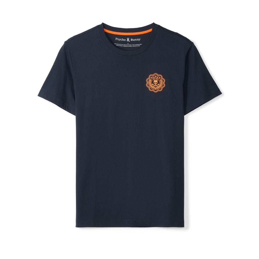 Psycho Bunny Men's navy london embroidered t-shirt