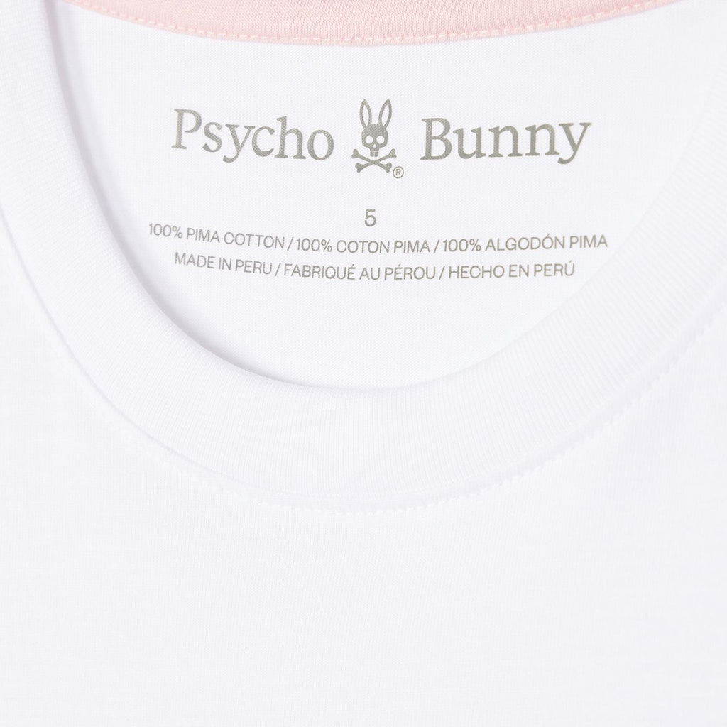 Psycho Bunny (Men's White leonard graphic tee)