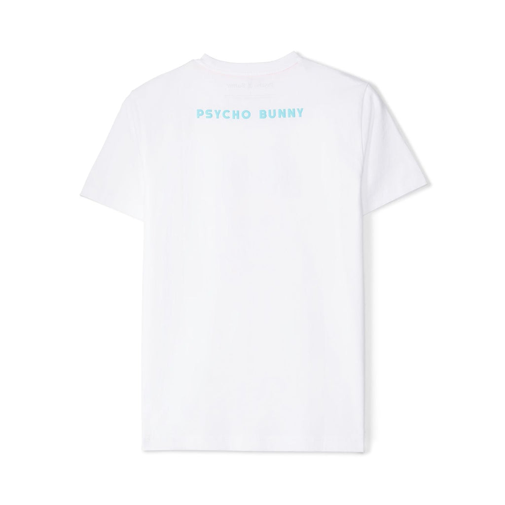 Psycho Bunny (Men's White Wellington graphic tee)
