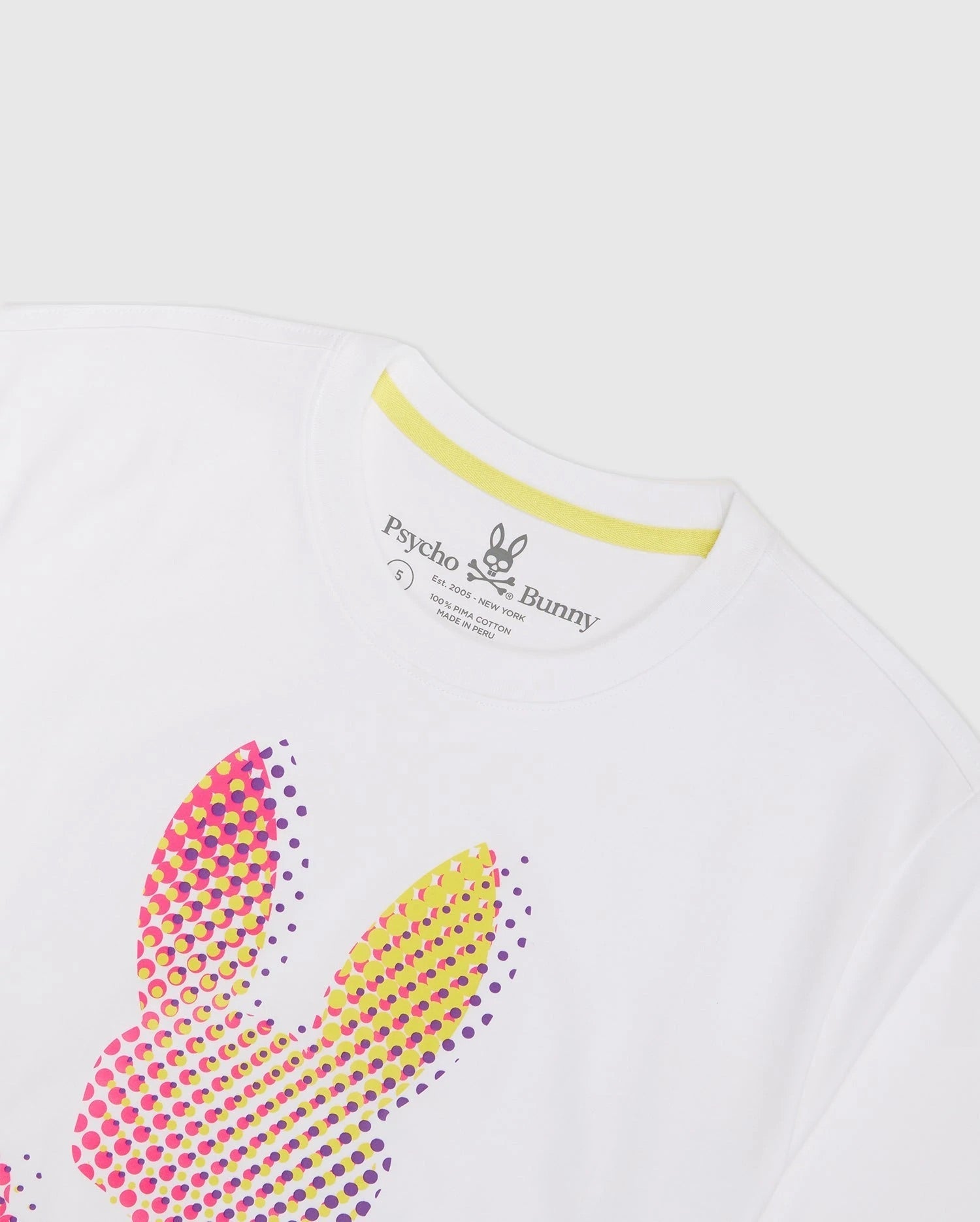 Psycho bunny (mens white hindes graphic t-shirt)