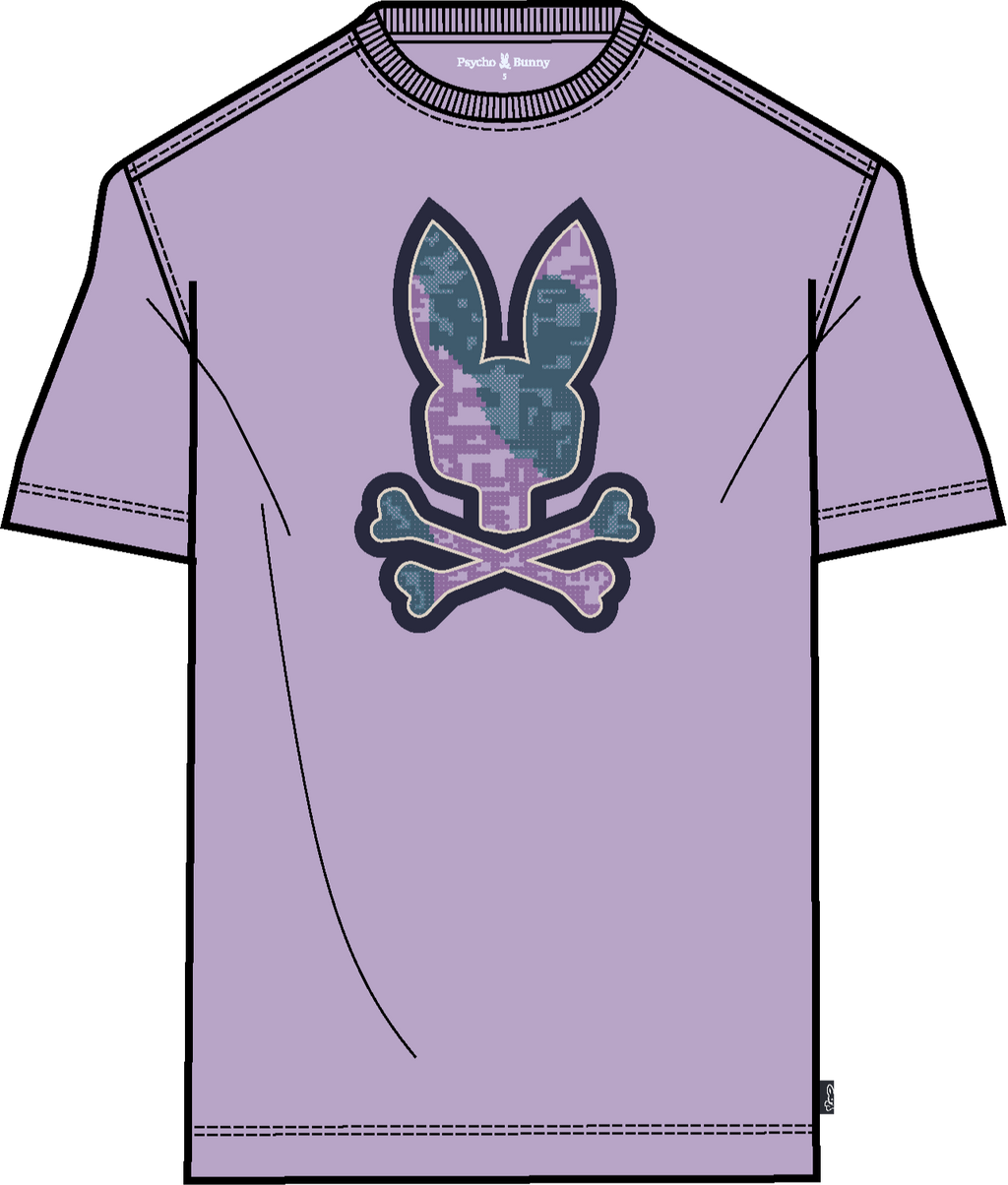 Psycho Bunny Olivier Graphic Tee Lavendula