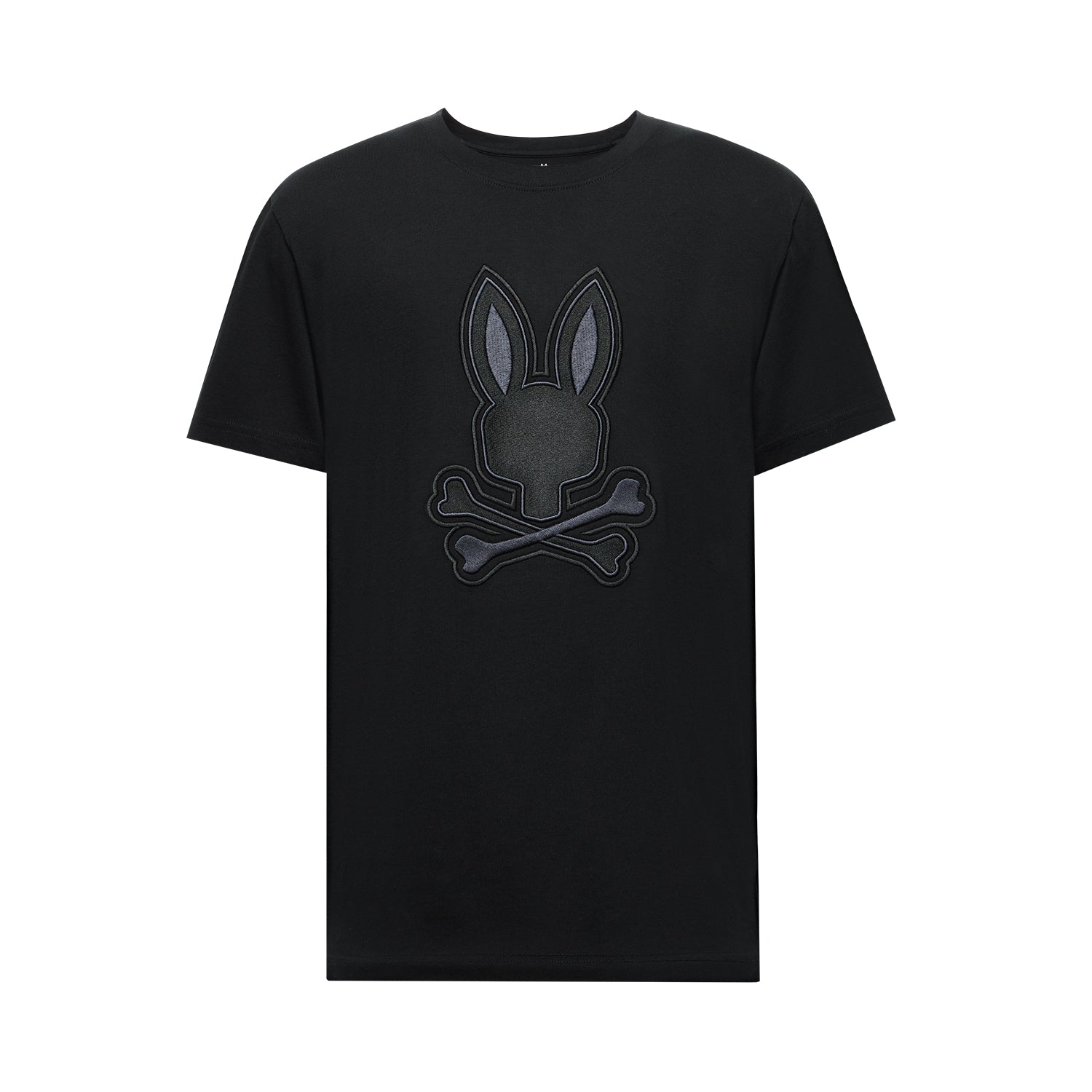 Psycho Bunny Men’s New Castle Embroidered Graphic Tee – Black