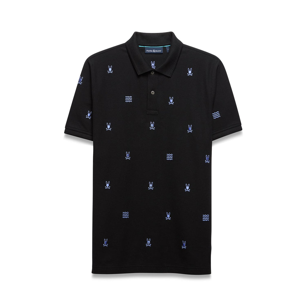 Psycho Bunny Colin Aoe Pique Polo Black