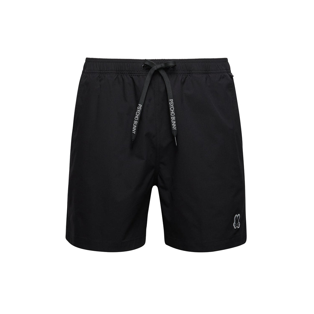 Psycho Bunny Samos Hydrochromic Printed Swim Trunk Shorts Black