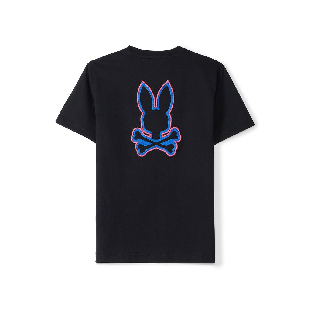 Psycho Bunny Kids Walter Back Graphic T-Shirt – 001 Black