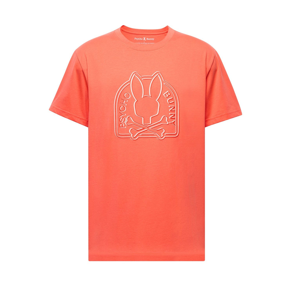 Psycho Bunny Melbourne Graphic T-Shirt – Coral Red
